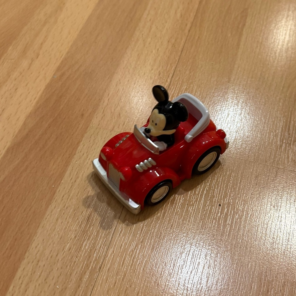 Red Mickey Mouse Toy Car